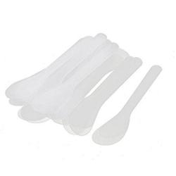 24PCS 13cm 5.2'' Plastic Spatulas Spoon Makeup Cosmetic Mask Tip Spatula Skin Care Facial Cream Scoop For DIY Mixing Sampling Beauty Tool (White)