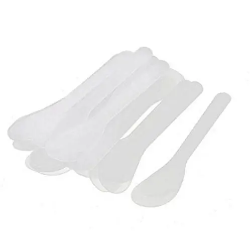 24PCS 13cm 5.2'' Kunststoff Spatel Löffel Make-up Kosmetik Masken-Tip Spatel Hautpflege Gesichtscreme Messlöffel für DIY Mischen Abtastung Schönheitswerkzeug (Weiß)