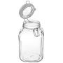 Bormioli Rocco Fido Square Clear Jar, 101.50-Ounce