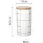 Bouteille d'épices en céramique à pois assortie, pot de rangement pour thé, café, conserve alimentaire, récipient avec couvercle pour l'organisation de la cuisine. Bouteille d'épices en céramique à pois assortie, pot de rangement pour thé, café, conserve alimentaire, récipient avec couvercle pour l'organisation de la cuisine.