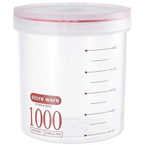 Contenant en Plastique Transparent de 1000 ml avec Joint Étanchéologique pour Stockage de Nourriture, Conservateurs de Spices, Graines, Céréales. Contenant en Plastique Transparent de 1000 ml avec Joint Étanchéologique pour Stockage de Nourriture, Conservateurs de Spices, Graines, Céréales.