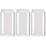 Silicook Klare Kunststoffbehälter Set, 3er-Set (30oz), Quadratisch, Transparent, Küchen- und Haushalt-Organisationsbehälter für Trockenwaren, Gewürze, Gemüse, Zutaten usw.