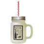 Black Wine Cheers Sad Revives Old Inspires Yong Frosted Glass Mason Jar With Straw