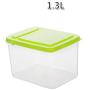 Tree House Pp Plastic Storage Box, Large Food Canisters Durable Transparent Jars with lid Pack of 5-G 1.3lx5
