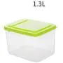 Tree House Pp Plastic Storage Box, Large Food Canisters Durable Transparent Jars with lid Pack of 5-G 1.3lx5 Tree House Pp Plastic Storage Box, Large Food Canisters Durable Transparent Jars with lid Pack of 5-G 1.3lx5