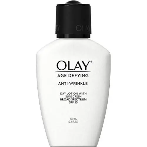 Face Moisturizer by Olay Age Defying, Anti-Wrinkle Day Lotion with Sunscreen, Broad Spectrum , SPF 15, 3.4 Oz. (Pack of 2) Packaging may Vary