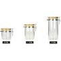UPKOCH Glass Food Storage Jar Airtight Canister with Clip Top Bamboo Lids Glass Storage Container for Loose Tea Coffee Bean Sugar Salt