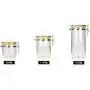 Bouteilles de Rangement en Verre UPKOCH avec Couvercles en Bambou Clip Airtight pour Thé, Café, Graines de Café, Sucre, Sel Bouteilles de Rangement en Verre UPKOCH avec Couvercles en Bambou Clip Airtight pour Thé, Café, Graines de Café, Sucre, Sel