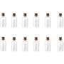 24PCS 16x23mm Clear Mini Small Tiny Glass Bottles Jars Vials with Wood Corks Top for Message Accessories Storage Arts Craft DIY Decoration Samples Blood Wishing Drifting(1ml)