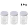 UPKOCH 8pcs Square plastic jars clear empty canisters for food storage