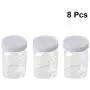 UPKOCH 8pcs Square plastic jars clear empty canisters for food storage