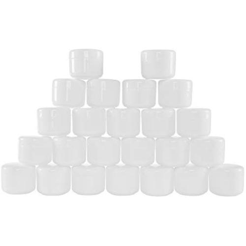 Stalwart 75-STO2003 White 2 Ounce Plastic Jar Containers, 2 oz