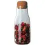 TOPBATHY Glass Jar with Airtight Seal Wood Lid Clear Candy Jar Food Storage Canister for Serving Tea Coffee Spice Sugar Salt size 300ml