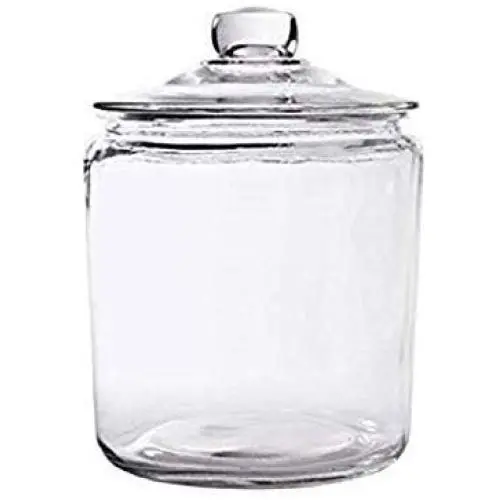 Glas Cookie Candy Pfennigglas mit Glasdeckel, 1 Gallonen alter, klarer, runder Behälter zur Aufbewahrung