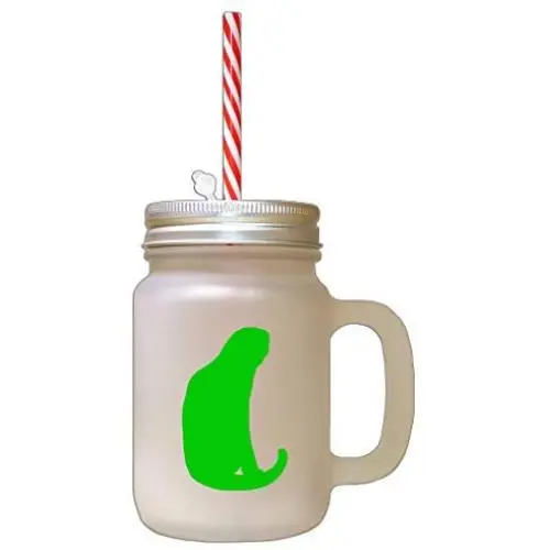 Grüne Hauskatze Kurzhaar Silhouette Nr. 4 Gefrosteter Glas-Mason-Jar mit Strohstrohstrohstrohstrohstrohstrohstrohstrohstrohstrohstrohstrohstrohstrohstrohstrohstrohstrohstrohstrohstrohstrohstrohstrohstrohstrohstrohstrohstrohstrohstrohstrohstrohstrohstrohst
