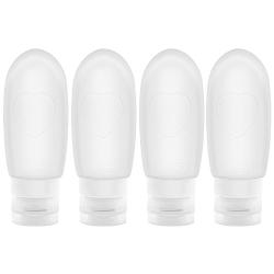 Oursunshine Travel Bottles,Leakproof Silicone Refillable Travel Containers,Squeezable Travel Tube Sets Cosmetic Toiletry Containers for Shampoo Lotion Soap (3oz or 2oz)