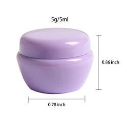 Hapy Shop 5G / 5ML Plastic Small Travel Containers with Inner Liner Leakproof Refillable Cosmetics Makeup Jar for Scrubs, Oils, Salves, Creams, Lotions,Cream Gel Paste,12 Pieces