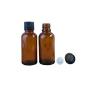6PCS 30ML Empty Amber Glass Essential Oil Bottles with Orifice Reducer and Cap Travel Size Containers Jars Pot Vials Holder For Makeup Cosmetic Perfume Liquids Essential Oils Storage