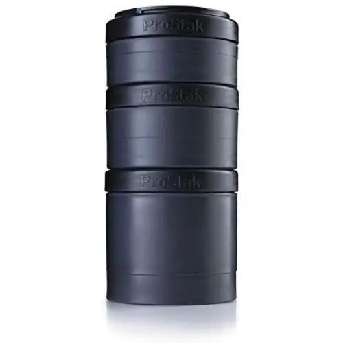 BlenderBottle ProStak Twist n Lock Storage Jars Expansion 2-Pak with Pill Tray, Black BlenderBottle ProStak Twist n Lock Storage Jars Expansion 2-Pak with Pill Tray, Black