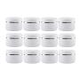 12Pcs 20ml/0.7oz White Plastic Cosmetic Jars with Inner Liner and Dome Lids Cream Make up Sample Containers Bottles Pots for Lip Balms Creams Ointments Body Scrub Mask Beauty Products