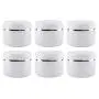 Bouteilles vides cosmétiques XINGZI 6 pièces 250g/250ml avec doublures intérieures et couvercles domo pour stockage de crème, lotion, maquillage, yeux, poudre (pour baume à lèvres, maquillage, ombre à paupières, poudre).