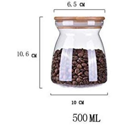 1PC Moisture proof glass storage bottle kitchen seasoning storage tank household seal with cover glass jar wx9061705,500ml