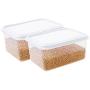 Cereal Container Storage Set - 100% Airtight Food Storage Containers, Transparent Food Grain Seal Storage Cans Jar, Dry Food Container,2 pieces