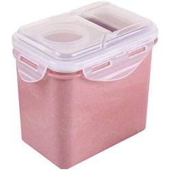 Square Plastic Sealed Canister,Kitchen Storage Box Food Melon Seed Nuts Cans Grain Sealed Jars for Food Storage,Pink