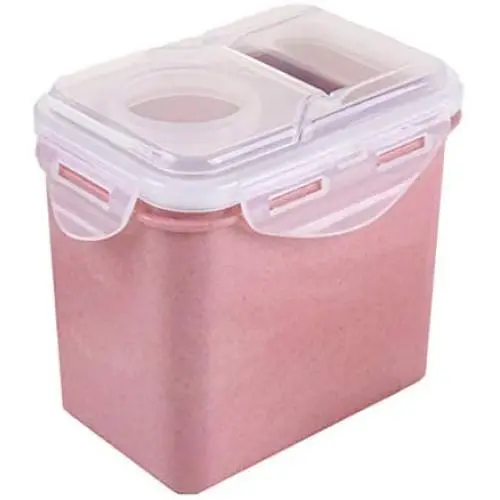 Square Plastic Sealed Canister,Kitchen Storage Box Food Melon Seed Nuts Cans Grain Sealed Jars for Food Storage,Pink Square Plastic Sealed Canister,Kitchen Storage Box Food Melon Seed Nuts Cans Grain Sealed Jars for Food Storage,Pink