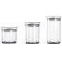 WANGLXST Storage Jar, Clear Container, Food Storage Container Set, Pantry Durable Seal Pot Cereal Storage Container Dry Foods Liquids, Transparent WANGLXST Storage Jar, Clear Container, Food Storage Container Set, Pantry Durable Seal Pot Cereal Storage Container Dry Foods Liquids, Transparent