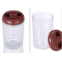 Coffee Beans Sealed Cans Plastic Round Sealed Cans Fruit Powder Box Transparent Storage Tank Sealed Jar Coffee Bean Sealed Can For Cookie Candy Sugar Spice Kitchen Storage