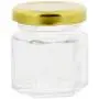 Bouteilles en verre Mini 7Penn avec Caps Dorés et Étiquettes 24pk 1.5oz (45mL) - Petites Bouteilles Hexagonales Idéales pour Miel ou Créations d'Artisanat. Bouteilles en verre Mini 7Penn avec Caps Dorés et Étiquettes 24pk 1.5oz (45mL) - Petites Bouteilles Hexagonales Idéales pour Miel ou Créations d'Artisanat.