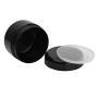 Freebily 10pcs 10ml Plastic Empty Refillable Make-up Cosmetic Jars Face Cream Lip Balm Lotion Storage Container Pot with Inner Liners and Dome Lids Black One Size