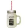 Black Death Leaves Heartache No One Can Heal Love Memory Frosted Glass Mason Jar With Straw