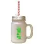 Green Pledge Allegiance Flag United States Americ#1 Frosted Glass Mason Jar With Straw Green Pledge Allegiance Flag United States Americ#1 Frosted Glass Mason Jar With Straw
