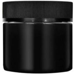 Black Glass Eighth Cannabis Jar - Child Resistant Smell Proof Glass