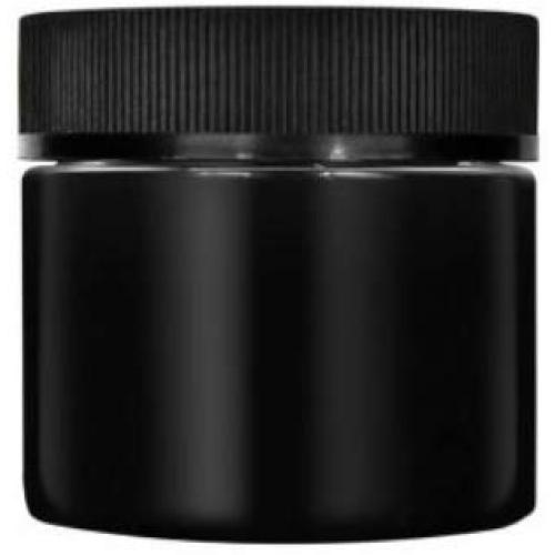 Black Glass Eighth Cannabis Jar - Child Resistant Smell Proof Glass