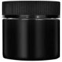 Black Glass Eighth Cannabis Jar - Child Resistant Smell Proof Glass