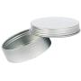 dailymall Round Metal Tin Container, Sliding Lid, Tin Boxes, Small Storage Pill Box Coin Jewellery Beads Containers Home Kitchen Storage Organizer Box