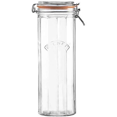 Kilner Facetted Clip Top Glassware Jar, Airtight Seal for Pickling, Preserving, and Storing, 74-1/2-Fluid Ounces