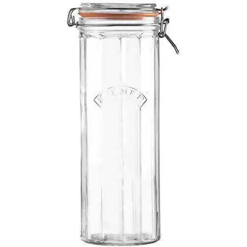 Kilner Facetted Clip Top Glassware Jar, Airtight Seal for Pickling, Preserving, and Storing, 74-1/2-Fluid Ounces Kilner Facetted Clip Top Glassware Jar, Airtight Seal for Pickling, Preserving, and Storing, 74-1/2-Fluid Ounces