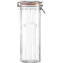Kilner Facetted Clip Top Glassware Jar, Airtight Seal for Pickling, Preserving, and Storing, 74-1/2-Fluid Ounces