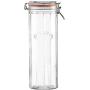 Kilner Facetted Clip Top Glassware Jar, Airtight Seal for Pickling, Preserving, and Storing, 74-1/2-Fluid Ounces