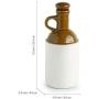 ExclusiveLane The Old Fashioned Hand Glazed Studio Pottery Ceramic Oil Bottle (1000 ML) (Handmade and Handcrafted In India)-Food Storage Containers and Jars with Lid Decorative Jars