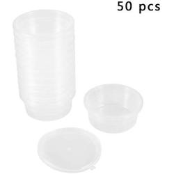 Toyvian Clear Jars Mini Toy Storage Containers Plastic Transparent Small Foam Balls Box with Cover for Kids Adults 50pcs 20g