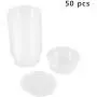 Klare Behälter Mini Toy Storage Container Kunststoff Transparente Kleine Schaumstoffkugeln Box mit Deckel für Kinder Erwachsene 50 Stück