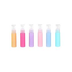 6PCS Plastic Refillable Empty Macaron Color Sample Pump Vial Bottle-Perfume Cosmetic Storage Container Makeup Emollient Cream Emulsion Lotion Toiletries Liquid Jar Pot(Color Random) (30ml/1oz)