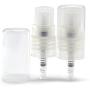 12Pcs Empty Refillable Clear Plastic Essential Oil Pump Bottle Lotion Mask Cream Dispenser Containers (15 ML)