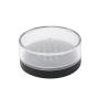 1PCS Empty Refillable Plastic Loose Powder Puff Box Foundation Make-up Powder Blush Case Container Jar Pot With Sifter Filter And Black Lid(Clear) size 30ml/1oz