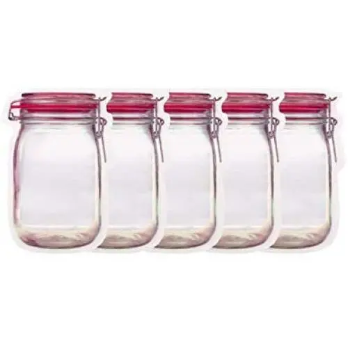 20 Pièces Récipients Réutilisables Mason en Verre avec Sacs et Fermeture Éclair pour Conservation des Fruits à Coques, des Biscuits, des Délices (500 ml) 20 Pièces Récipients Réutilisables Mason en Verre avec Sacs et Fermeture Éclair pour Conservation des Fruits à Coques, des Biscuits, des Délices (500 ml)
